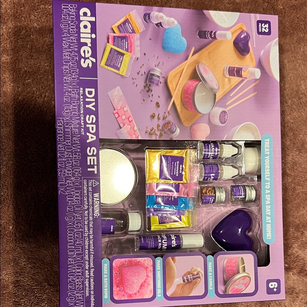 Claire's DIY Spa Set - Purple, Blue, Pink